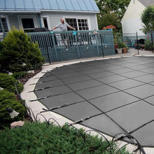 KGBNYSS Pool Cover 4.5 3.5 2.6 m Round Black, Heavy Duty Mesh PP Safety Covers for Swimming Pool Winter Custom Size(32.5ft/9.9m)