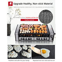 Electric Teppanyaki Table Barbecue Grill, Large Smokeless Grill Non-Stick Hot Plate Table Top Griddle Double Layer with Adjustable Temperature, Drip Tray,Easy Clean,Perfect for Parties Indoor,Style2
