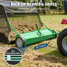 Garvee 52" Lawn Sweeper Tow Behind with 33.55 Cu. ft. Hopper