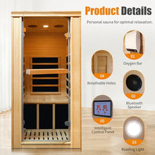 ToTibuy Far Infrared Sauna Canadian Hemlock 1580W Wood Color