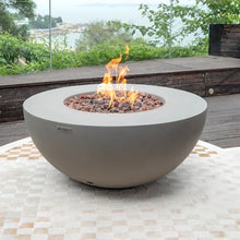 Modeno Roca Propane Fire Pit Table, Round Cast Concrete, 34 x 34-in