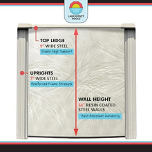 Wilbar Pools 'Forever' 27 ft Round Above Ground Swimming Pool | 54 Inch Resin Protected Steel Sided Walls | Bundle Includes: 25 Gauge Overlap Liner & Widemouth Skimmer
