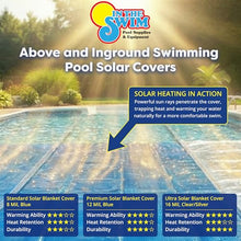 In The Swim 24' x 40' Premium Blue Rectangle Solar Pool Cover 12 Mil