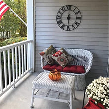 Wall Clock Silent Non Ticking,Outdoor Garden Silent Battery Operated Decorative Clock for Outside, Living Room Patio Garden Pool