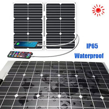 DZWHPOVUM 6000W Off-Grid Solar Panel Kit with 50A Charge Controller & Dual LCD Displays for RVs, Boats(Black)