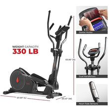 Sunny Health & Fitness Elliptical Cross Trainer Exercise Machine Black