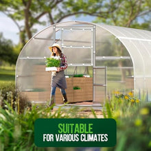 Baumera Polycarbonate Greenhouse Kit - Greenhouse - Easy Assembly & Heavy Duty Greenhouses for Outdoors- with Vents and Extra Door (Transparent, 10x13)