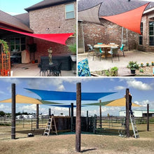 TANG 39'x39'x39' Sun Shade Sail Triangle Shade Cloth Canopy, A Ring with Steel Cable Wire Reinforcement,UV Block Heavy Duty 260 GSM for Patio Pergola Garden Deck Carport Cover, Turquoise