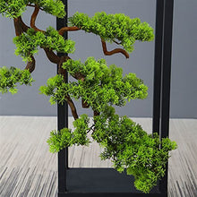 YXIANG56Q Fake Plants Large Artificial Bonsai Welcoming Pine Tree, Simulation Potted Plant Decorative Bonsai with Flower Stand, Floor Fake Tree Pot Ornaments Bonsai Tree(A), yuqing2022