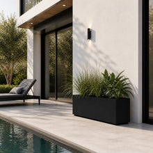 PolyStone 46" Large Rectangular Outdoor Planter Box, Lightweight, Insulated