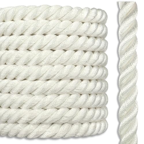 Right Rope Twisted 100% Nylon Anchor Line 1 1/2 inch x 600 feet White