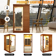 Gxcevsou Far Infrared Sauna 1 Person Canadian Hemlock Natural