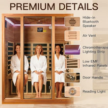 3-4 Person Far Infrared Sauna for Home&Fitness, 1960W/120V
