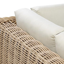 Poly & Bark Puglia Corner Sectional Sofa Set with Coffee Table – Outdoor Ready Synthetic Rattan Frame, Weather‑Resistant Cushions & Minimal Profile – Sand Fabric for Patio, Garden or Covered Veranda