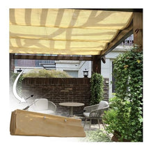 QWEASDF Retractable Wave Canopy pergola Cover,Outdoor Retractable Pergola with Sun Shade Canopy Patio,for Garden Porch Beach Pavilion Grill Gazebo Modern Yard Grape Trellis(W2.2*L10m/W7.22*L32.81ft)