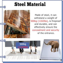 Customizable Concealed Cellar Doors for Indoor/Outdoor, Sturdy Steel Under House Access Door, Load-Bearing Capacity: 500 kg/ 1102 lbs