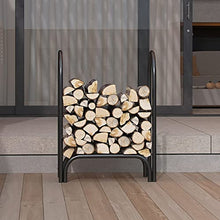 EliteBloom Small Log Rack Firewood Storage Holder,Gold Indoor Lumber Storage Organizer,Modern Metal Portable FireplaceKindling Logs Stand,