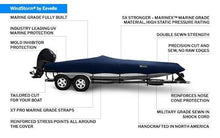 Eevelle Windstorm Bass Boat Cover Waterproof Marine Grade Polyester Black