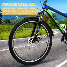 NAIZEA Adult Mountain Tricycle 7 Speed Three Wheel Cruiser Bike 24/26/27.5 Inch Trikes with Shopping Basket Black Blue Green