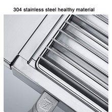 NEWCES Barbecue Desk Outdoor Stainless Steel Portable Charcoal Grill Travel Folding BBQ Charcoal Grill Silver Chrome Lightweight Foldable ?for Camping Picnic 25.2 X 11.4'' X 28 Tabletop Barbecue