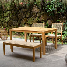 Cambridge Casual Paxton Wood 4-Piece Outdoor Dining Set Natural Teak/All-Weather Wicker Configuration 1 - 4 Seater