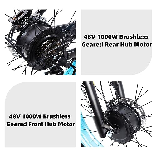 GJWLOMG KETELES K800 Pro Electric Bike 2000W 48V 23AH Blue