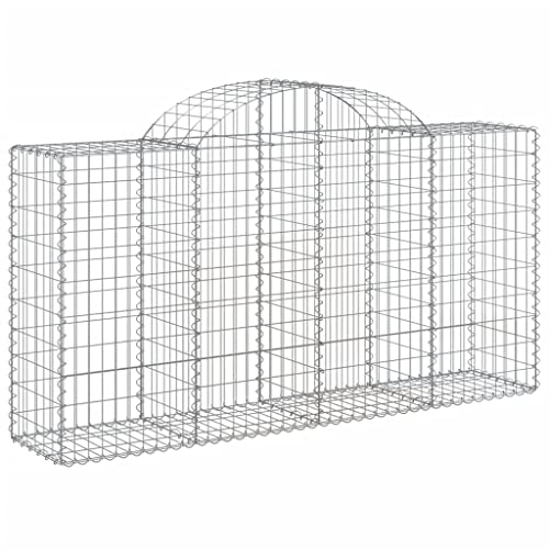 Arched Gabion Baskets 3 pcs Galvanized Iron 78.7"x19.7"x39.4"/47.2" White Black Other