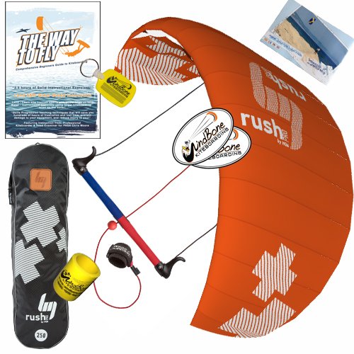 HQ4 HQ Rush V Pro 350 Trainer Power Kite DVD Bundle with Decals, Key Chain & Koozy