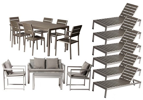 Pangea Home X-Royal- 17PC Set Gry Royal 17 Piece Patio Set, Gray