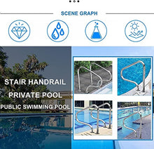 Swimming Pool Safety Hand Rail Pool Rail Pool Railing Pool Handrails Easy Mount Hand Rail Swimming Pool Railing Handrails for Inground Pool/Thick 1.5Mm