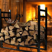 Tiuheyo Metal Firewood Rack for Outdoor Firewood, Detachable Multi-purpose Stacking Storage Rack for Patio Garden, Easy To Install