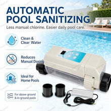 VAXYOR Automatic Self Cleaning Salt Chlorinator Water, Salt Chlorine Generator with Timer, Salinity Detection, Pool Electrolytic Salt Chlorine Generator System for Swimming Pool, Spa Pool