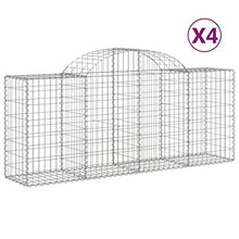 Arched Gabion Baskets 4 pcs Galvanized Iron Plant Pots Self-Watering Indoor Outdoor Gardening