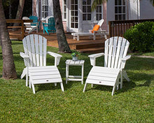 POLYWOOD South Beach 5-Piece Adirondack Chair Set with Side Table & Ottomans
