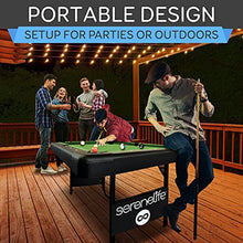SereneLifeHome 6-Ft Folding Pool Table - Foldable Billiard Game Table with Accessories