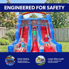 HeroKiddo 13ft Tropic Tide Inflatable Dual Lane Water Slide