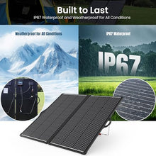 PowerECO 200W Portable Solar Panel Kit with 20A Waterproof PWM Controller, Foldable and Lightweight for RV, Camping, Boats, and Off-Grid Systems