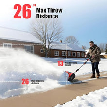 PioMue Battery Snow Blower,Portable Electric Snowplow and Shovel, Cordless Snowplow with Adjustable Handle for Patio, Playground and Farm 1*Battery