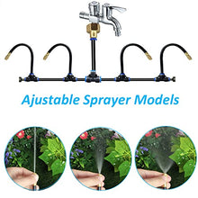 Outdoor Misting Cooling System Kit with Flexible Adjustable Nozzles & Flexible Misting Line & Filter, Patio Misters Mister System Drip Irrigation System for Outside Patio(Size:60m Tube+ 60 nozzles,)