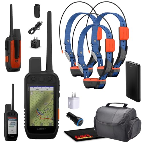Garmin Alpha 300i Handheld Dog Tracker & Training System Bundle with 3X Alpha T20 Collars Black