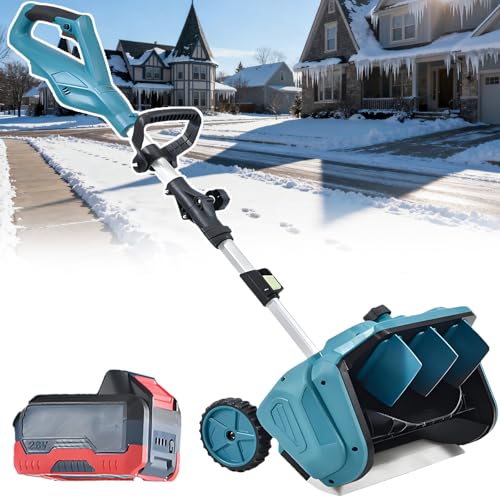 ErShangMao Lightweight Electric Snow Shovel - Cordless Snow Blower 1000W Brushless Motor | 4500mAh Battery | 30 Mins Use | Snow Thrower for Seniors & Easy Winter Clearing 1battery