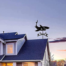 AMITVA House Decor Wind Vane Roof Weather Vane Garden Mount Yard Decoration Stainless Steel Weathervane Farm Retro Durable Outdoor Wind Direction Indicator Measuring Tool-Shark