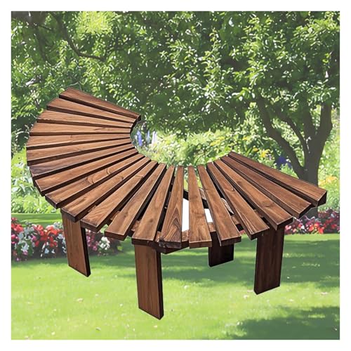BXKCFYBSQ Tree Bench Surround,Semi Circle Solid Wooden Bench Seat,Garden Balcony Flower Stand,Free Combination of Shapes,for Decorative Furniture(Color1)