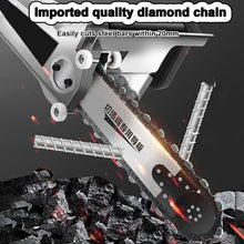 Electric Diamond Concrete Chain Saw, 7280rpm Heavy-Duty Professional Wall Cutter for Pavement Masonry Cutting (Double Chain350)