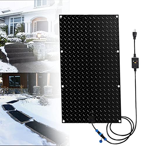 Snow Melting Mats Heated Snow Melting Mats for Entrances Heated Outdoor Mats for Stairs Non-Slip Snow Melting Mats for Winter Snow Removal Snow and Ice Melt Products,30 * 30in(76.2 * 76.2cm)