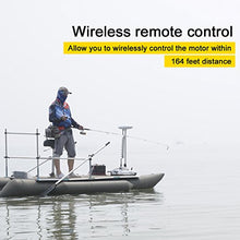 AQUOS 12V 55LBS 48inch Bow Mount Trolling Motor with Remote Control White