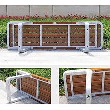 Park Patio Seat Solid Wood Park Chair 62.9 Inch 2 Seat Outdoor Leisure Bench Backless With Durable Stainless Steel Legs And Thickened L