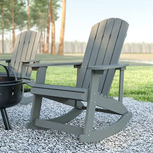 EMMA + OLIVER Gray Adirondack Rocking Chair, 2-Pack