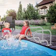 MSHOSAC Pool Handrail Pool Handrail, Inground Pools Handrails,Stainless Steel Pool Stair Railing, Handrail with Quick-Mount Base Plate,Full Set Accessories (2pcs)