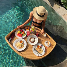 JDXQBLD Swimming Pool Floating Tray 90X60X20Cm/35.4X23.6X7.9In Diamond Tray,Handmade Rattan Water Floating Plate, Hotel Swimming Pool with Water Fruit Plate,11-90 x 60 x 20 CM